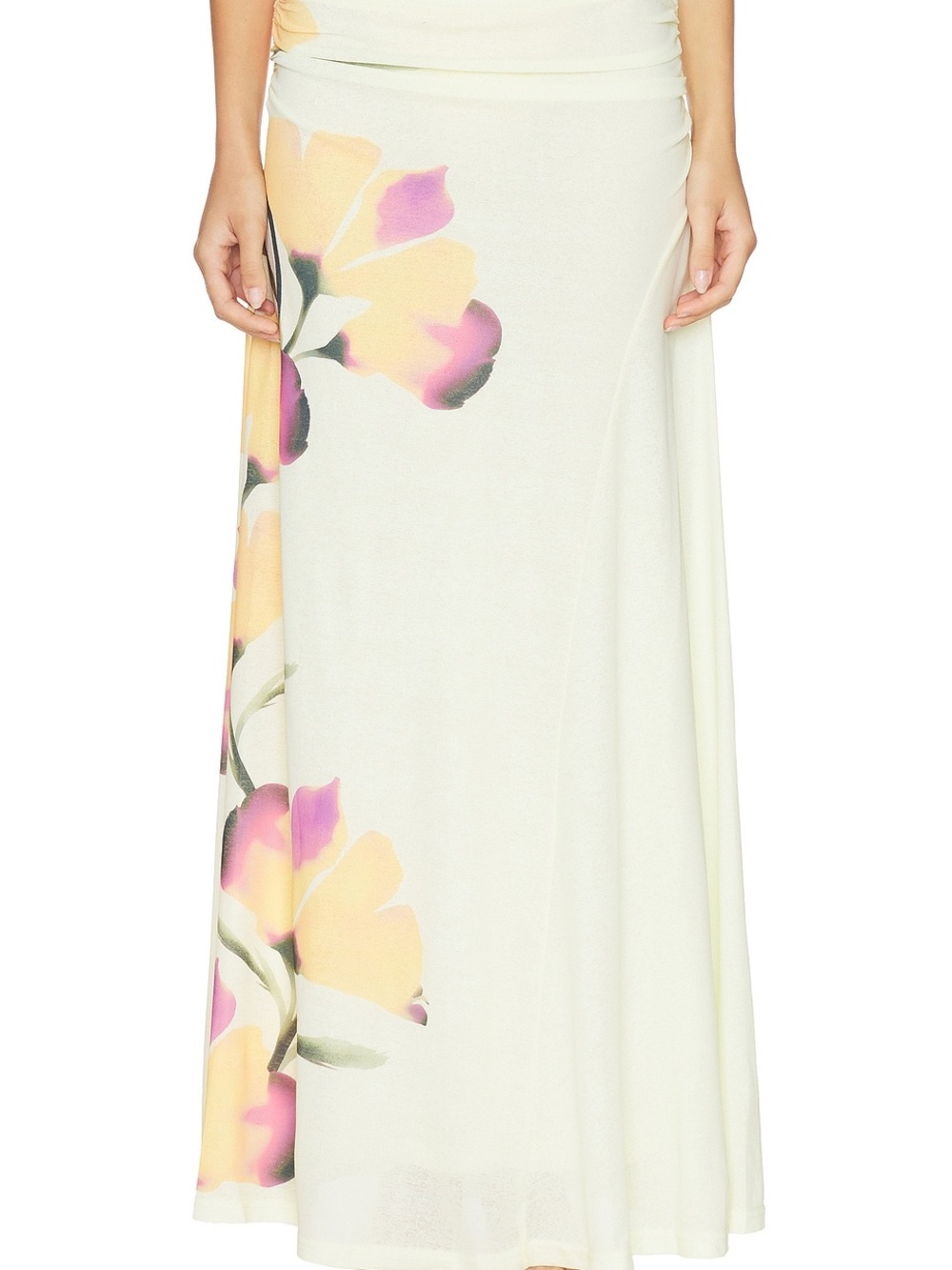 SOVERE STUDIOS Akanni Skirt Lightweight Jersey Floral Size Small NWT - Picture 4 of 8